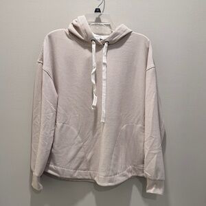 Evereve Cream and Brown Striped Hoodie